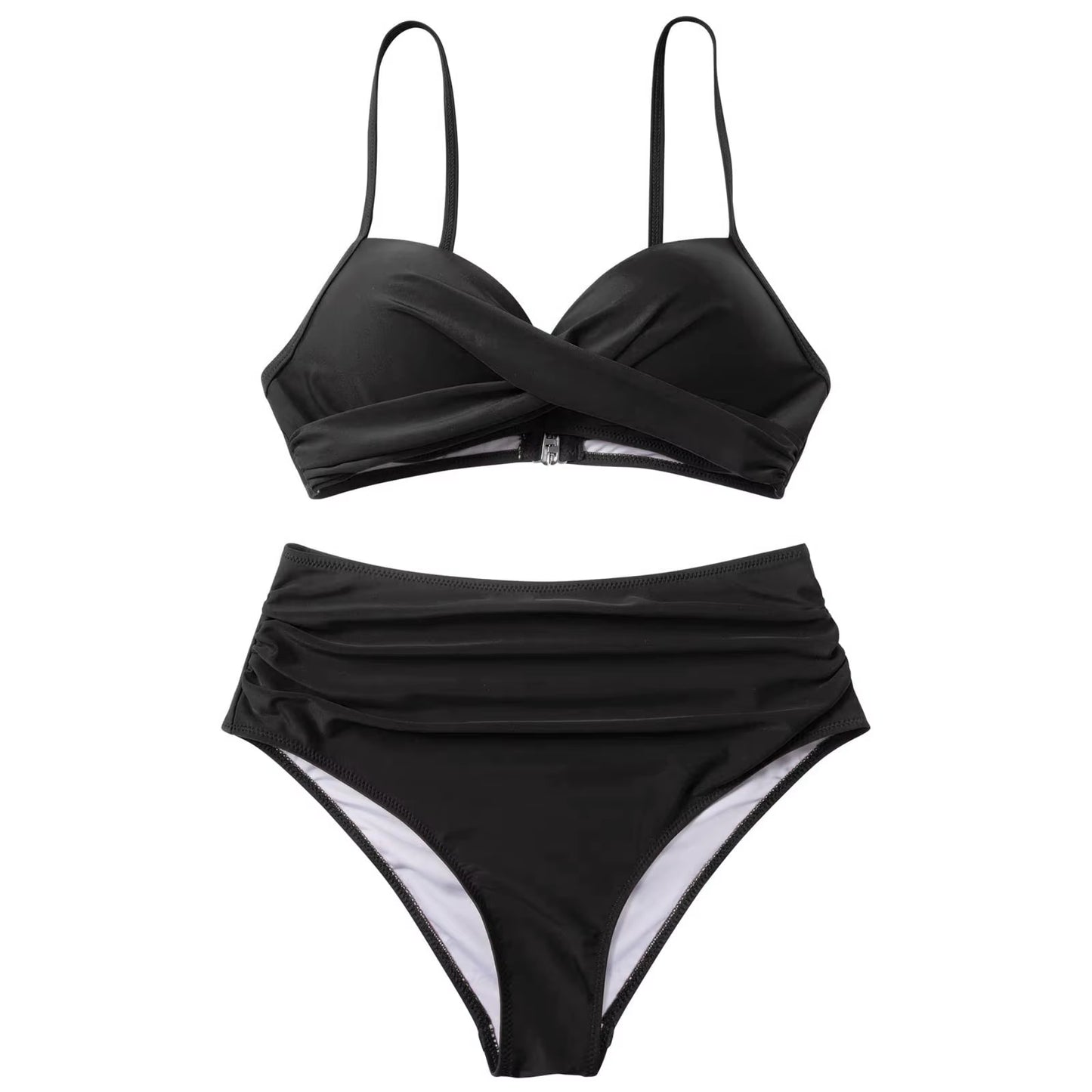 Y2K Sexy Push up Two Piece Swimsuits Women'S Vintage High Waist Sling Bikini Swimwear Summer Hawaiian Beachwear Trajes De Bano