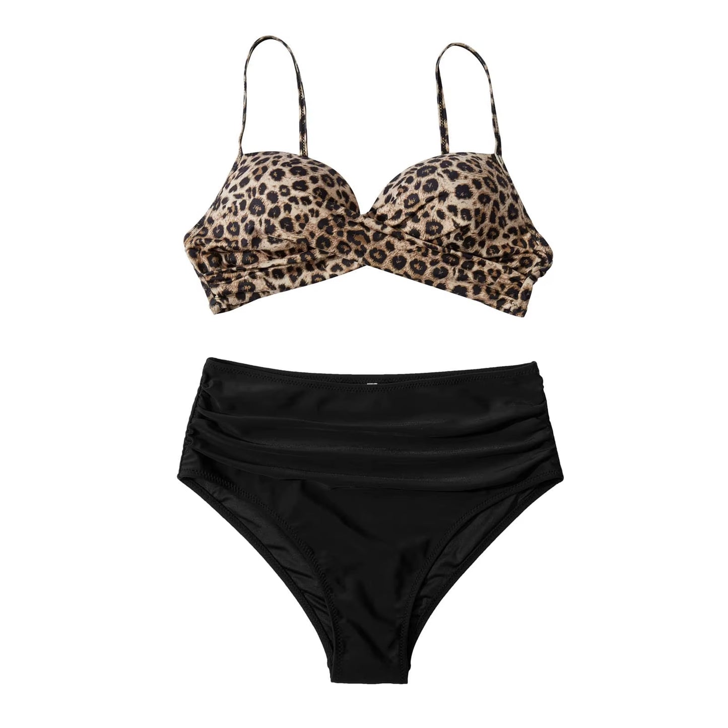 Y2K Sexy Push up Two Piece Swimsuits Women'S Vintage High Waist Sling Bikini Swimwear Summer Hawaiian Beachwear Trajes De Bano