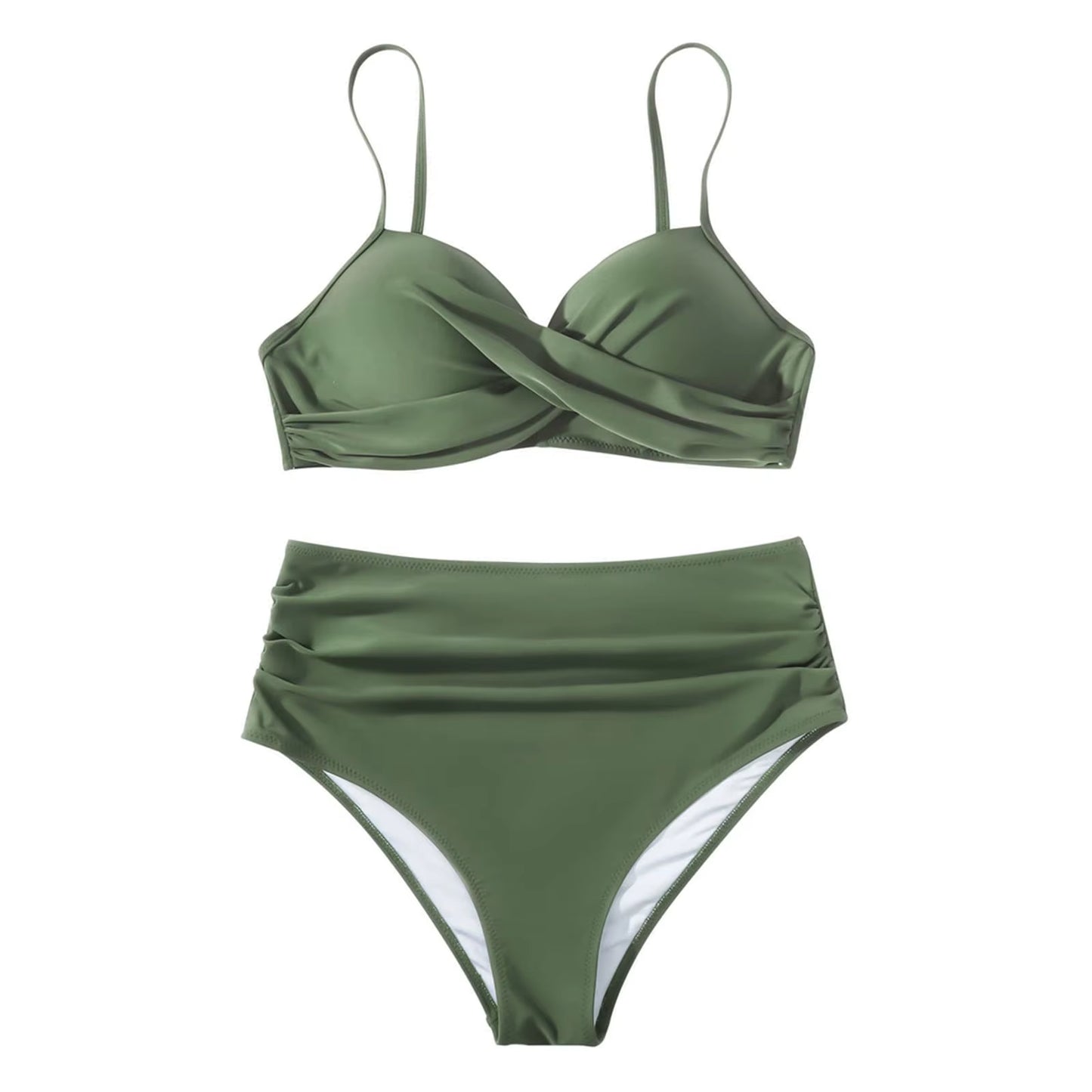 Y2K Sexy Push up Two Piece Swimsuits Women'S Vintage High Waist Sling Bikini Swimwear Summer Hawaiian Beachwear Trajes De Bano