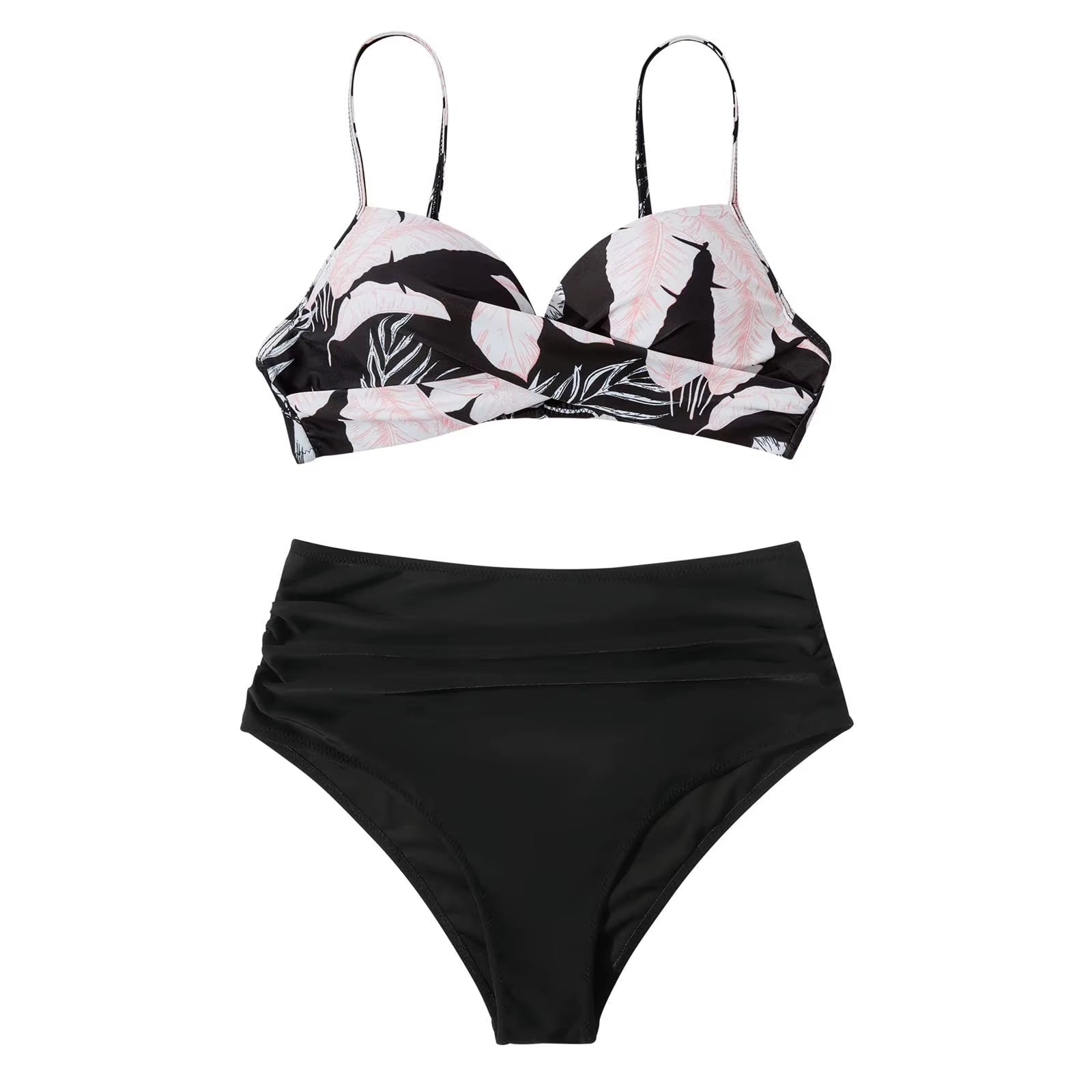 Y2K Sexy Push up Two Piece Swimsuits Women'S Vintage High Waist Sling Bikini Swimwear Summer Hawaiian Beachwear Trajes De Bano